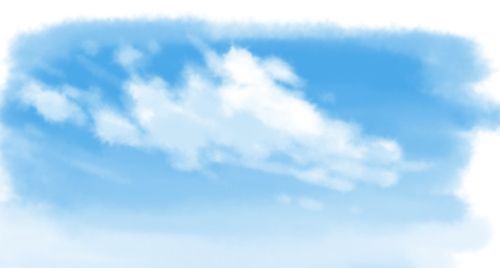 カスタム筆ブラシ雲